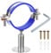 sourcing map Stainless Steel Pipe Supports Wall Mount Ceiling Mount Pipe Bracket Adjustable Clamp Pipe Strap Fit for Dia 80-89mm Pipe Tube