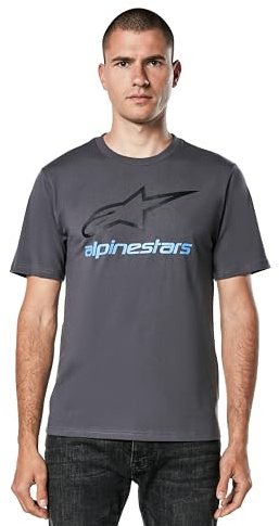 Alpinestars Herren T-Shirt Always 2.0 Csf Tee Kurzarmshirt für Männer mit Rundhalsausschnitt Kohle/Schwarz/Blau M