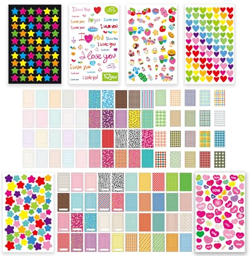 Colorful Mini Photo Frames, 146 PCS Stickers, Fun & Decorative Instant Films Sticker Colorful DIY Paper Photo Frame Stickers for Fujifilm Instax Mini 11 9 8 70 7s 90 26 Instant Camera