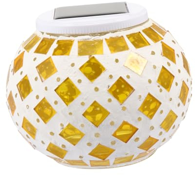 Toddmomy 2St Sonnenlicht Outdoor-Dekor Mosaik Lichter IP led ligts solarleuchten für außen Laterne Gartenlicht Dekorationsleuchten für den Außenbereich Kristall schmücken
