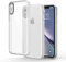 Honeyview Colored Clear Case for iPhone XR with Matte Border, Non-Yellowing, Shockproof, Armour Phone Cover for Apple iPhone XR - White