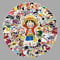 ONE Piece Stickers 100Pcs for Water Bottles Laptop Computer Skateboard, Cute Sticker Gift for Kids Teens Waterproof