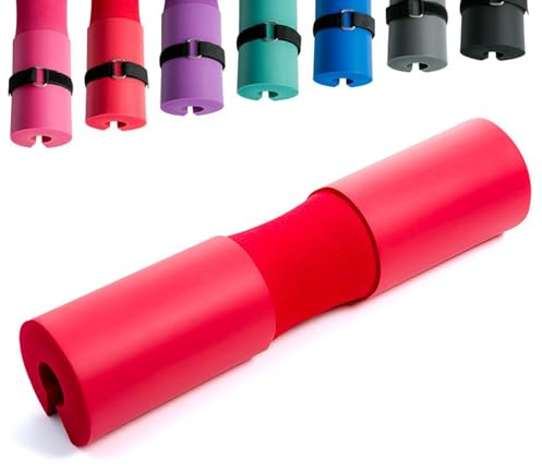 Mousse Barre Musculation Barbell Squat Pad Mousse de Protection Barre de Musculation Manchon à Squat Rouge
