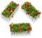 ORFOFE Material 3pcs Dollhouse Flower Bed Miniature Plant for Model Scene and Fairy Garden