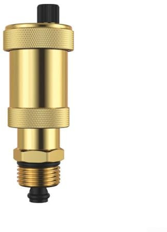 Automatisches Luftventil, schnelles Abluftregelventil, automatische Entlüftung, 1/2 Zoll, 3/8 Zoll Heizung mit Absperrventil, Messing DN10/DN15 (ZH-3/8 x 1/2)