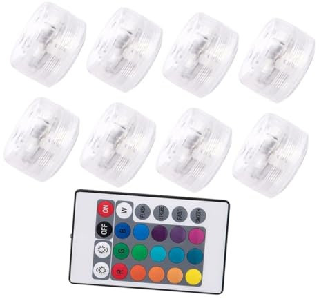 Yardwe Luces Led Subacuáticas con Control Remoto para Piscinas Luces Sumergibles con RGB para Fuentes Acuarios