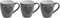 Mugs Set Coffee Tea Hot Chocolate Milk Tumbler Large Mugs for Multipurpose House Office Cafes Use Ideal for Gifting Tableware (Grey Heart 3pcs 500ml)