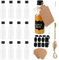 12Pcs Reusable Mini Liquor Bottles, Small Plastic Wine Bottles, Leak Proof Mini Shot Bottles, Empty Miniature Bottle with Screw Cap 1 Pen 1 Brush 2 Funnels 12 Hang Tags Ropes 16 Labels for Beer Juice