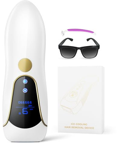 Epilatore Luce Pulsata IPL, 999,900 Luce Pulsata, 3 Modalità Avanzate, Efficace Epilatore Laser per Corpo, Ascelle, Viso, Zona Bikini