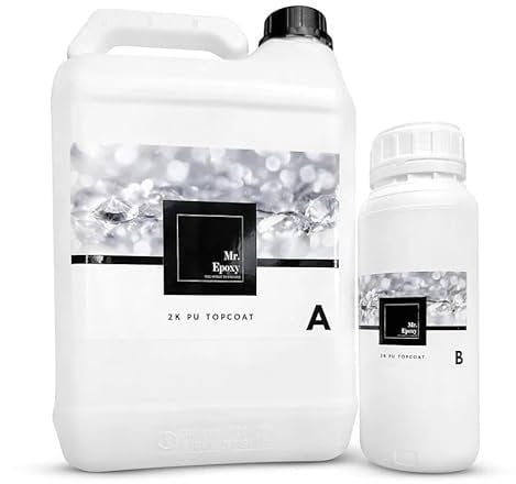 Mr. Epoxy Polyurethan Beschichtung - 2K Bodenversiegelung für Epoxidharz - Transparente & schützende PU Lack Versiegelung – Matter Klarlack für Fußböden aus Stein, Beton, Holz oder Metall
