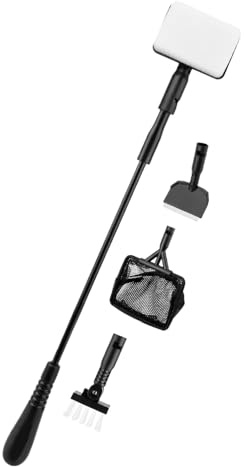 Fish Tank Cleaner Kit,Adjustable Fishtank Cleaning Kit | Reusable Algae Scraper Sponge Pagd Brush Clean Accessories For Terrarium Planted Paludarium