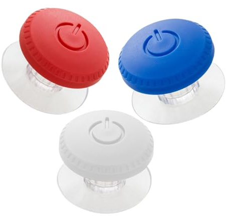 NUOBESTY 3Pcs Toilet Button Helper Cute Decorative Flush Button for Bathroom Accessories Toilet Tank Button Parts in Various Colors Blue White