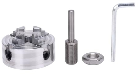 4-Backen-Drehfuttersatz mit automatischer Zentrierung | Mini-Spannfutter aus legiertem Stahl für Holzdreh-/CNC-Drehmaschinen/Fräsmaschinen | 5 cm Durchmesser mit Pleuel und