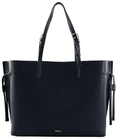Furla Leder Schultertasche Shopper Ava Tote Ink Blue + Ink Blue int dunkelblau