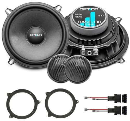 Option Lautsprecher Set 16,5cm kompatibel mit BMW 3er E36-2-Wege Frontsystem mit 20mm Hochtöner, 55 WRMS, 3 Ohm, hoher Wirkungsgrad 88dB