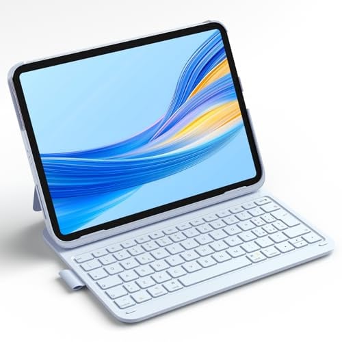 Inateck Custodia Tastiera iPad A16/10a Gen, Ultraleggera 427g | Per iPad Air 11 M4/M3/M2, Air 5/4, Pro 11, porta penna nascosto, AirTap, Blu