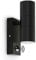 Kerry Outdoor Wall Lights, Up and Down Lamp with Motion Sensor, IP44 Black Stainless Steel Outside Lighting Mains Powered Fixtures, PIR Detector External Wall Sconce for Front Door, Porch, Garden