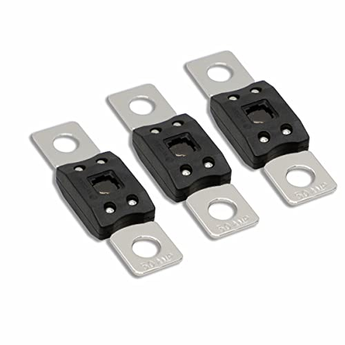 Kofelec Mega Hochstromsicherung, ANM 50A Amp, bis 58V DC, Verwendung für Autos LKW Busse oder Audiosysteme, Pack von 3 (50A)