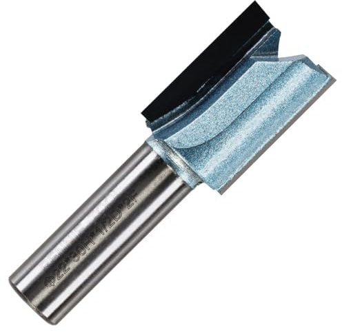 Rennie Tools - 22mm (7/8) Cutting Diameter x 30mm Flute x 1/2 Shank TCT Tipped 2 Flute Straight Router Cutter Bit. Compatible With Makita Trend Festool Hikoki Dewalt Router Etc. 22mm Router Bit