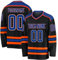 Eishockey-Trikot, personalisierbar, bedruckt, langärmelig, Hockey-Trikot, Bekleidung für Hockey-Fans, Herren, Damen, Jugendliche, 2-schwarz, L