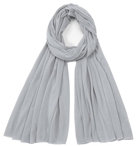 Van Der Rich ® - Einfarbiger Schal Weiche Stola 68cm*170cm - Damen (Grau15)
