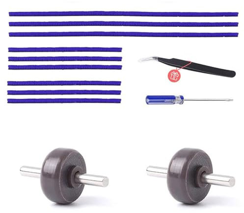 Alriedy Accesorios para ruedas Dyson V8 Piezas de repuesto tiras de felpa suave + ejes + ruedas Piezas de repuesto compatibles con Dyson V6 V7 V10 V11 Aspiradora Accesorios para cabezal de limpieza