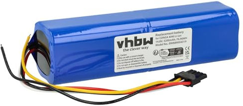 vhbw Akku Ersatz für Cecotec 49CE5402, 80694 für Saugroboter (5200 mAh, 14,8 V, Li-Ion)