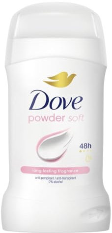 Dove Deodorante Stick, Powder Care, Deodorante Antitraspirante in Stick, Protezione Fino a 48 Ore, con 1/4 di Crema Idratante, Formula Delicata, Deodorante Uomo e Donna, 6 Pezzi da 50 ml