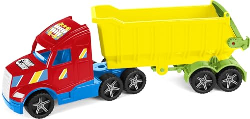 Wader 36309 - Magic Truck Kipper mit Heckklappe, Größe ca. 79 cm, für Kinder ab 3 Jahren, geeignet als Geschenk für kreatives Spielen