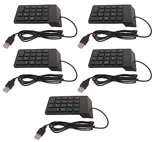 SUNGOOYUE Ergonomic USB Wired Numeric Keypad, Plug -and -Play 18 Schlüsselnummernpad für PC Laptop Desktop Geeignet für Laptop Benutzer, Banken ABS Material (Black)