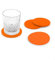 Oblique Unique® Filzuntersetzer rund 4er Pack für Tisch und Bar - Glasuntersetzer Untersetzer aus Filz (Orange)
