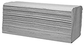 Wellsamed Papierhandtücher 500 Stück, 25 x 23 cm Naturweiß 1-lagig, ZZ-Falz umweltfreundliche Falthandtücher, Handtuchpapier, Papiertücher