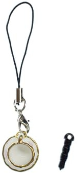 Miniblings Tea Cup Mobile Cell Phone Charm Pendant Coffee Mug Porcelain Gold Rim
