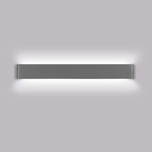K-Bright LED Badlampe Wandleuchten Innen, 20W, IP44, 61cm Mordern Wandlampe LED Wandbeleuchtung für Wohnzimmer Schlafzimmer Treppenhaus Flur Naturweiß 4000K,Anthrazit