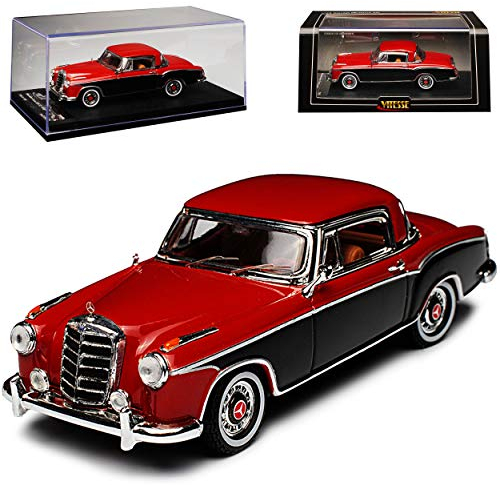 Vitesse Mercedes-Benz 220SE Coupe Rot Schwarz Kleiner Ponton W128 1954-1960 1/43 Modell Auto Modell Auto