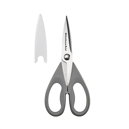 KitchenAid KE351OHGSA All Purpose Kitchen Shears, Stainless Steel, Gray