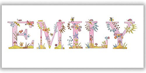 Tigerlilyprints Girls Door Sign, Personalised, Metal. ready to Hang, Name Door Plate.