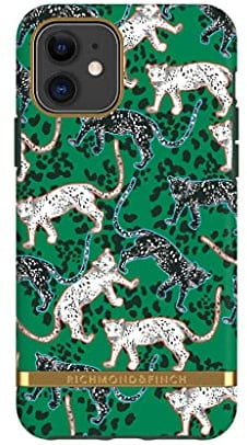 RICHMOND & FINCH Phone Case Compatible with iPhone 11, Green Leopard Design, 6.1 Inches, Fully Protective Phone Cover