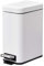 HOMCOM 5L Rectangular Compact Bin Steel Body Removable Bucket Quiet-Close Lid w/Pedal Lid Rubbish Trash Can Home Office Bedroom Bathroom Living Room Garbage Tidy Clean White