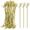 BLUE TOP Bamboo Cocktail Picks 100 PCS Bamboo Skewers 6 Inch with Looped Knot, Food Picks,Party Toothpicks for Appetizers,Cocktail Drinks,Barbecue Snacks,Club Sandwiches. (Knot Skewer 6 inch 100 PCS)