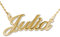 MyNameNecklace MYKA Personalisierbare Namenskette in Druckschrift- Klassik in Sterling Silber 925 / Vergoldet - Halskette für Damen (585 Gold 14k)