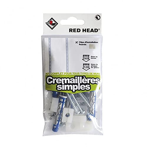 Red Head Kit Chevilles à Verrouillage de Forme crémaillère Simple, Diam.8XL.50mm