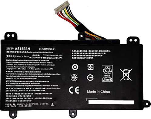 AKKEE AS15B3N Akku für Acer Predator 15 G9-591 G9-592 G9-592G G9-593 Predator 17 G5-793 G9-791 G9-791G G9-792 G9-792G G9-793 17X GX-791 GX-792 21X GX21-71 4ICR19/66-2 88.8Wh