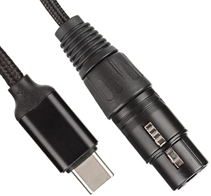 Annadue XLR USB Cable, USB C to XLR Female Mic Link Converter Studio Audio Connector Cords Adapter for Computer Music Recording USB Microphone Cable (2M)