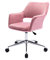 Mingone Bürostuhl mit Rollen Schreibtischstuhl Hoch Verstellbar Stuhl Samt Drehstuhl mit Lehne Computerstuhl bis 150kg für Büro Arbeitszimmer Wohnzimmer, Rosa