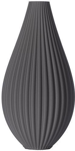 Blumenvase/Dekovase Sina M 20 cm Dunkelgrau für Schnitt-/ Trockenblumen | nachhaltig | wasserdicht | Pampasgras