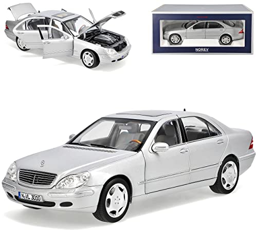 Norev Mercedes-Benz S-Klasse S600 W220 Limousine Silber 1998-2005 1/18 Modell Auto