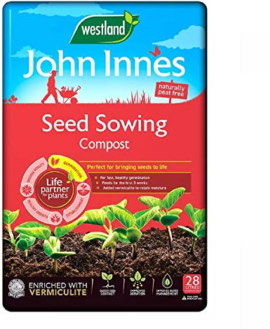 WARMHAND Topline John Innes Seed Sowing Compost - Peat Free, Enriched with Vermiculite, 28L Bag