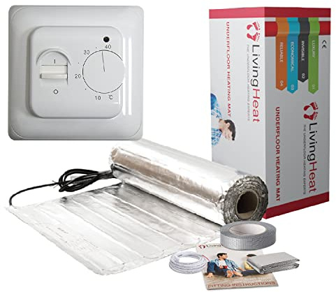 Underfloor Heating Kit for Under Laminate & Wood Floors, Electric 150w /m² with M1 Manual Thermostat, 1.5/m²