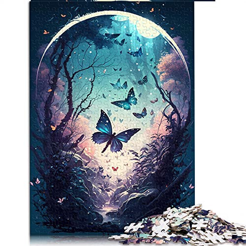 1000 Teile Puzzle Schmetterling Traumpuzzle für Erwachsene Holzpuzzles LernpuzzleFamilienspiel (Größe 50x75cm)